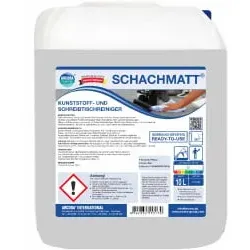 SCHACHMATT gebrauchsfertiger Kunststoff- und Schreibtischreiniger 01092 , 10 Liter - Kanister