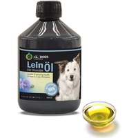 Kräuterland Leinöl für Hunde & Katzen 500ml - Leinsamenöl 100% rein, kaltgepresst, direkt vom Hersteller - Natives Barf Öl in Premium Qualität
