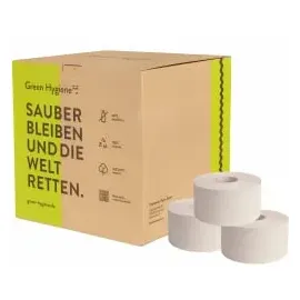 Green Hygiene® Jumbo-Toilettenpapier JUTTA-RENATE 2-lagig Recyclingpapier, 16 Rollen