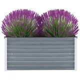 furnicato Garten-Hochbeet Verzinkter Stahl 100x40x45 cm Grau