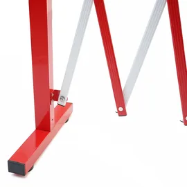 Mendler Scherengitter 36-300 x 153 cm Rot/Weiß
