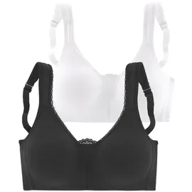 PETITE FLEUR Soft-BH Damen schwarz+weiß Gr.95F