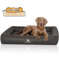 Knuffelwuff Tierbett Hundebett Montego, Orthopädisch schwarz 100 cm x 120 cm