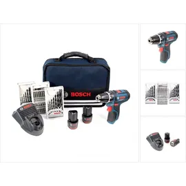 Bosch GSR 12V-15 Professional inkl. 2 x 2 Ah + 39-tlg. Zubehör 0615990GB0