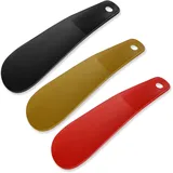 Thinp 3 Stück Schuhlöffel,16cm Schuhanzieher,Kunststoff Schuhlöffel Klein,Schuhanzieher Kurz,Mini Schuhlöffe mit Löchern zum Aufhängen,Ergonomischer Form Shoe Horn,für Herren Damen Kinder Senioren - 16*4.4*0.86cm/6.3*1.73*0.34inch