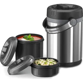 Emsa Mobility Speisegefäß edelstahl/schwarz 1,7 l