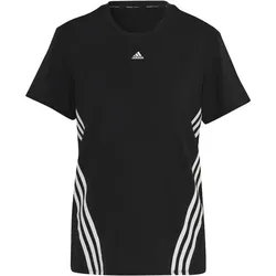 ADIDAS Damen Shirt Trainicons 3-Streifen, BLACK/WHITE, XS