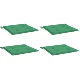 vidaXL Auflage 50 x 50 x 3 cm grün 4 St.