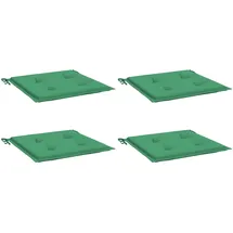 vidaXL Auflage 50 x 50 x 3 cm grün 4 St.