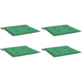 vidaXL Auflage 50 x 50 x 3 cm grün 4 St.
