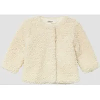 s.Oliver Gefütterte Teddyplüsch-Jacke mit Glitzergarn - beige 86