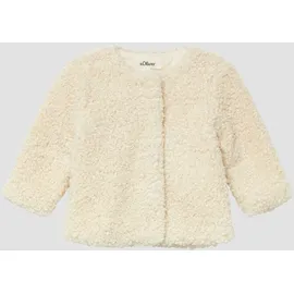 s.Oliver Gefütterte Teddyplüsch-Jacke mit Glitzergarn - beige 86