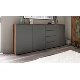 borchardt Möbel Highboard 200 x 93 x 35 cm grau