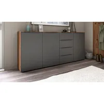 borchardt Möbel Highboard 200 x 93 x 35 cm grau