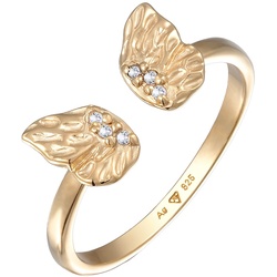 Elli Elli Ring Schmetterling Flügel Zirkonia 925 Silber vergoldet Ringe   Damen 