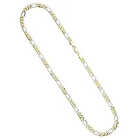 Unique Figarokette Gold/Weißgold 333 45cm