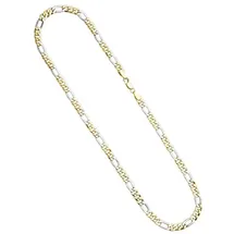 Unique Figarokette Gold/Weißgold 333 45cm
