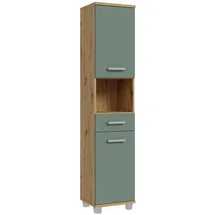 Forte Badschrank 2 Türen, 1 Schublade 40,2 x 186,8 x 34,8 cm Salbei/Braun