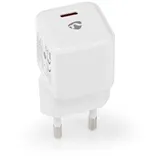 Nedis Netzladegerät - 20 W - Schnellladefunktion - 1.67 A / 2.22 A / 3.0 A - Anzahl der Ausgänge: 1 - USB-C - Automatische Spannungswahl