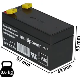 Hückmann HPS-1212 12V 1200 mAh 1 St.