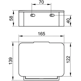 Keuco Feuchtpapierbox mit Deckel Chrom/lichtgrau