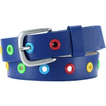 Playshoes Stoffgürtel PU-Gürtel mit Nieten blau 70 cm | 70 cm