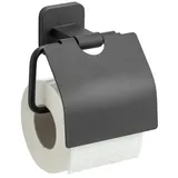 Turbo-Loc® Toilettenpapierhalter mit Deckel Mod. Porto Black, Befestigen ohne Bohren