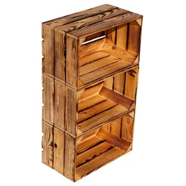 Kistenkolli Altes Land Allzweckkiste Hilde 38 x 22 x 19 cm 3-tlg. braun