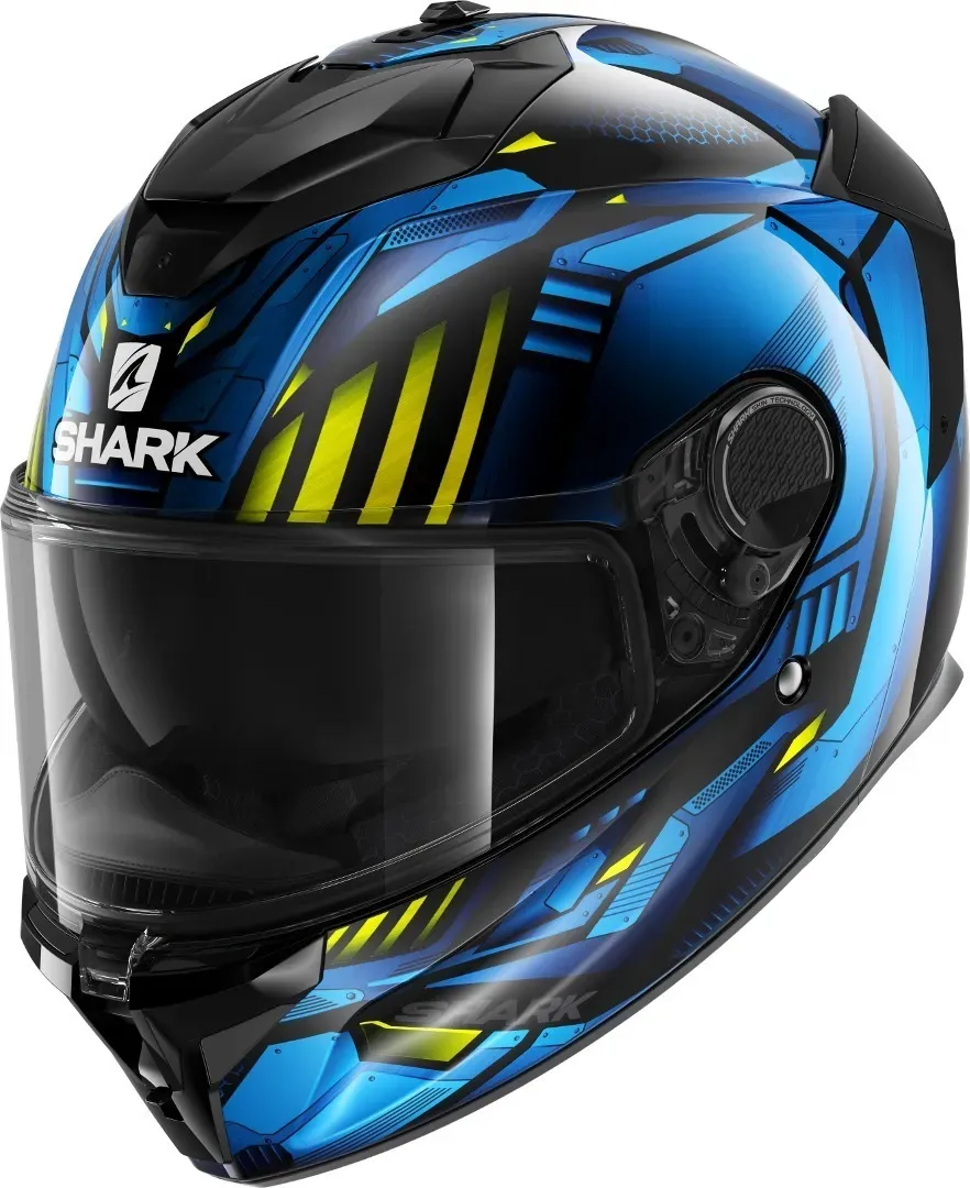 Shark Spartan GT Replikan Helm, schwarz-blau, Größe 2XL für Männer