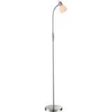 Stehleuchte 1 flammig Stehlampe Leselampe Leseleuchte Spot flexibel Wohnzimmerlampe Glas (Standleuchte, Schalter, Schlafzimmer Lampe, Standlampe, Höhe 146 cm, Fassung 1 x E14)