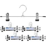 12x Hosenbügel Kleiderbügel Klammer Metall Hosenspanner Bügel Kleiderschrank