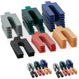 Relaxdays Abstandshalter Kunststoff 144er Set 1-6 mm blau grün rot