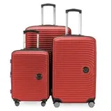 MITTE - 3er Koffer-Set Hartschale Rot matt, TSA, (55cm, 68cm & 77cm), 271 Liter