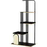 PawHut Katzenbaum 170 cm mit Kissen Kratzbrett, 3 Plattformen,
