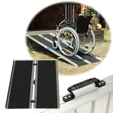 Trutzholm Rollstuhlrampe klappbar 213 cm Traglast 272 kg Alu grau schwarz beschichtet Auffahrrampe