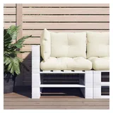 vidaXL Palettenkissen 3-tlg. 60 x 40 x 20 cm creme
