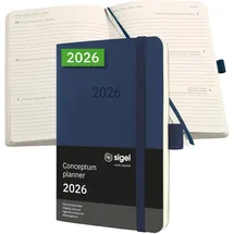 Sigel Wochenplaner A6 dunkelblau 2026