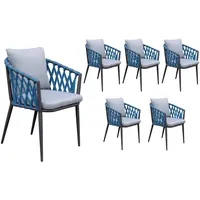 LC Garden »Sunrepo« 6er Set Gartenstühle Anthrazit / Rope