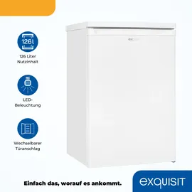 GGV Exquisit KS16-V-040D Kühlschrank (126 l, 850 mm hoch, Weiß)