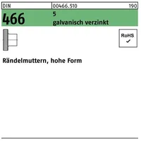 Industrial Quality Supplies DIN 466 Rändelmuttern 5 M 10