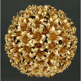 I.GE.A. Kunstpflanze I.GE.A. "Deko-Kugel Buchskugel", gold, B:12cm H:12cm L:12cm, Kunststoff, Kunstpflanzen, Kunstpflanze, Künstliche Kugel Tischdeko Hochzeitsdeko Weihnachtsdeko Adventsdeko