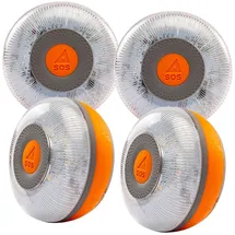 flash led SOS 4 Stück Notfalllicht V16 zugelassen, DGT 3.0 Pflicht, SIM-Karte und Datendienst bis 2038, Magnetfuß, wasserdicht und staubdicht, IP54