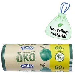 swirl® Müllbeutel Öko 114234 60,0 l grün, 8 St.