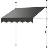 MuCoLa Klemmmarkise 350 x 120 cm grau