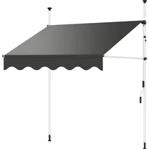 MuCoLa Klemmmarkise 350 x 120 cm grau