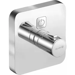 PUSH UP-Thermostatarm. mit Druck- taste für 1 Verb., soft edge chrom