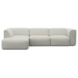 Raum.Id Ecksofa Merid jederzeit durch Module erweiterbar L-Form, 295x70x162 cm Struktur fein Ottomane links beige/natur