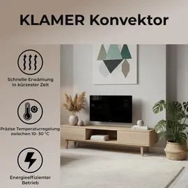 Klamer Konvektor Pro 2500 W Schwarz