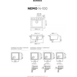 Schock Nemo N-100 Einbau onyx + Excenterbetätigung