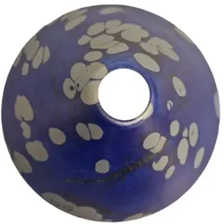 Brück Lampenschirm aus Glas blau handbemalt E27 E14 für Hängelampe handbemalt